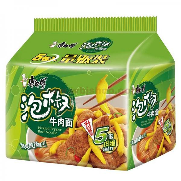 康师傅泡椒牛肉5连包104G*5