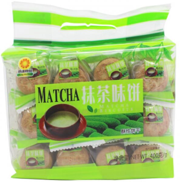 鸿达抹茶饼干400G