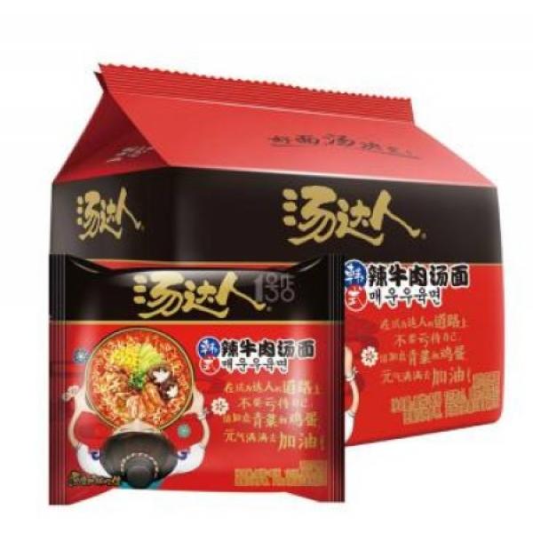 汤达人韩式辣牛肉汤面125Gx5