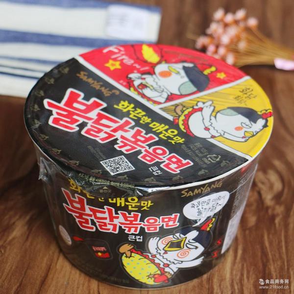 三养辣鸡面105g桶装