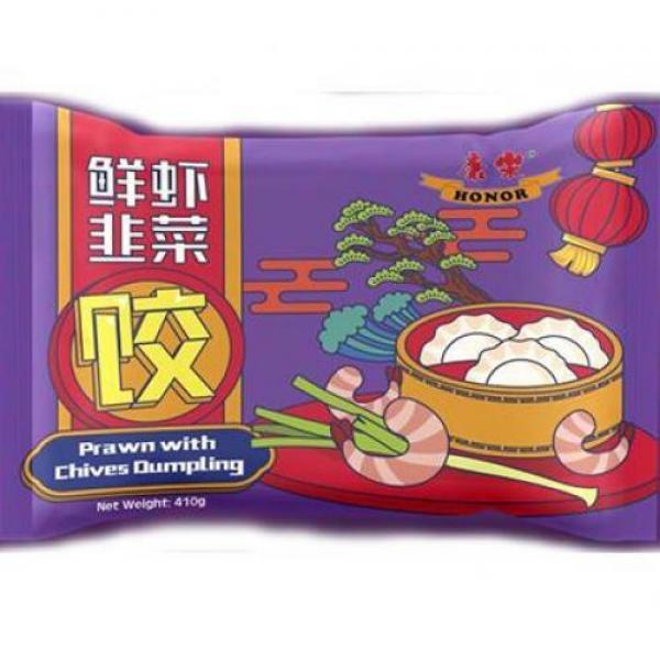 康乐鲜虾韭菜饺410G