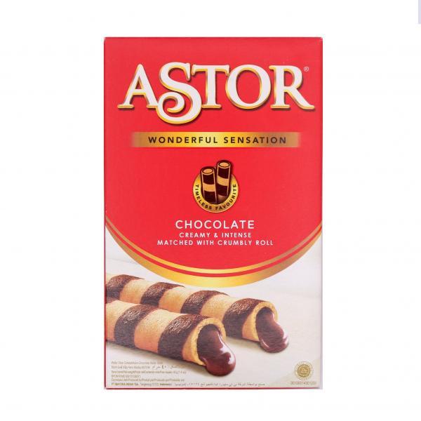 ASTOR巧克力卷心酥40G