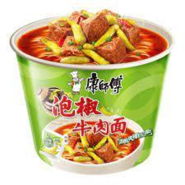 康师傅泡椒牛肉面桶装110G