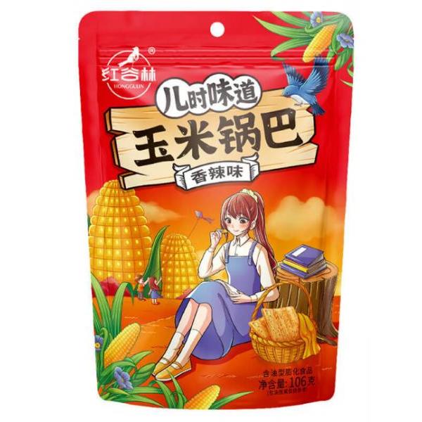 红谷林玉米锅巴香辣味106G