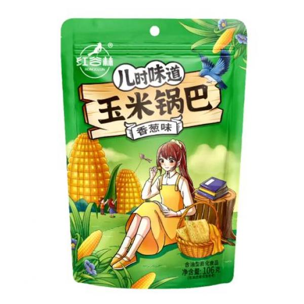 红谷林玉米锅巴香葱味106G