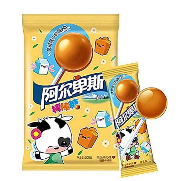 阿尔卑斯牛奶味棒棒糖200G