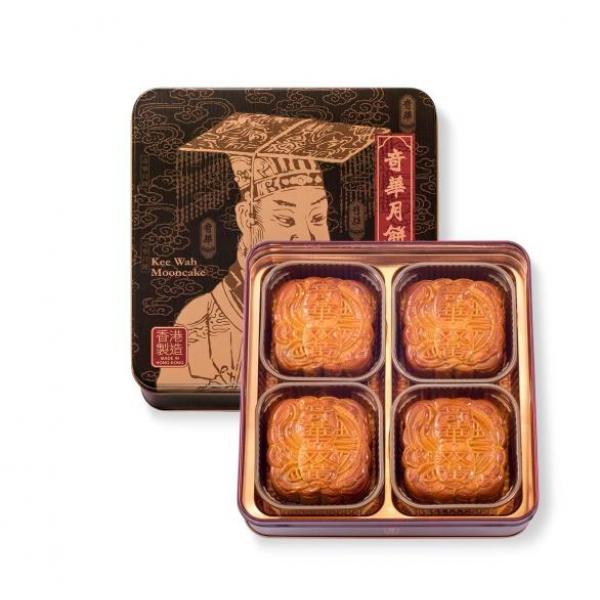 香港奇华月饼双黄白莲蓉 4X185G