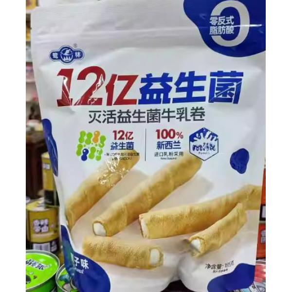 鹭林益生菌牛乳卷185G