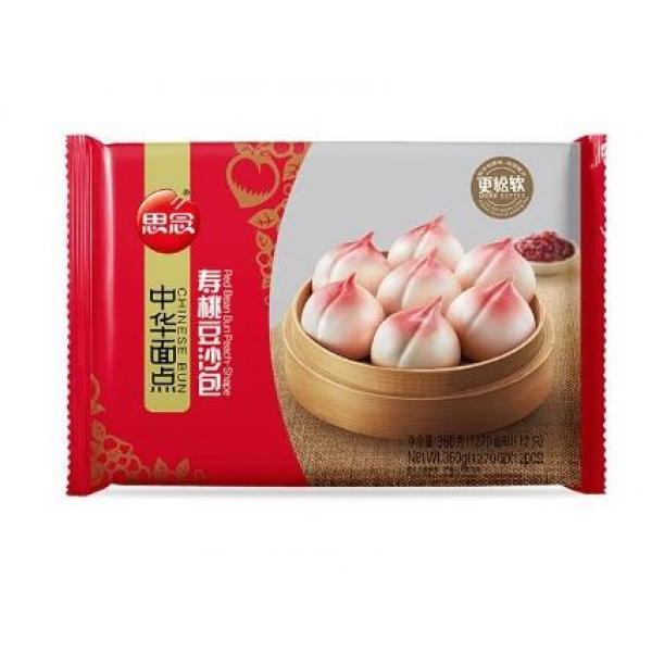 思念寿桃豆沙包360G
