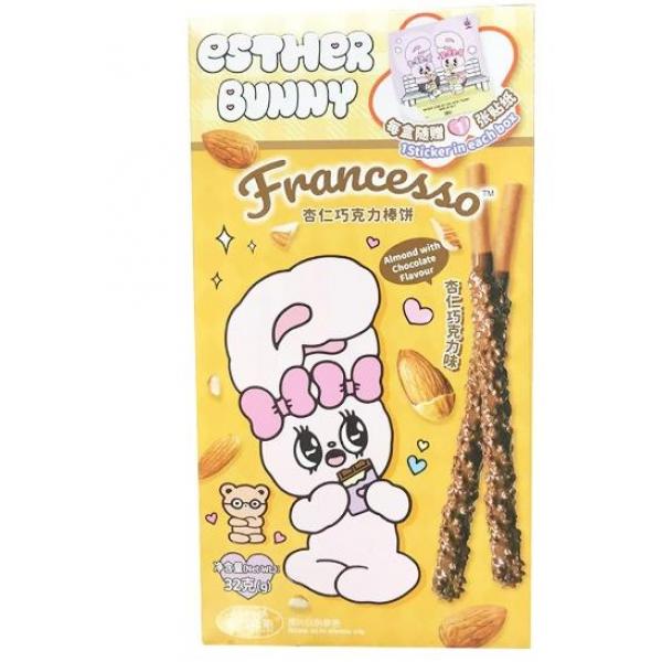 爱丝乐小兔杏仁巧克力棒饼32G
