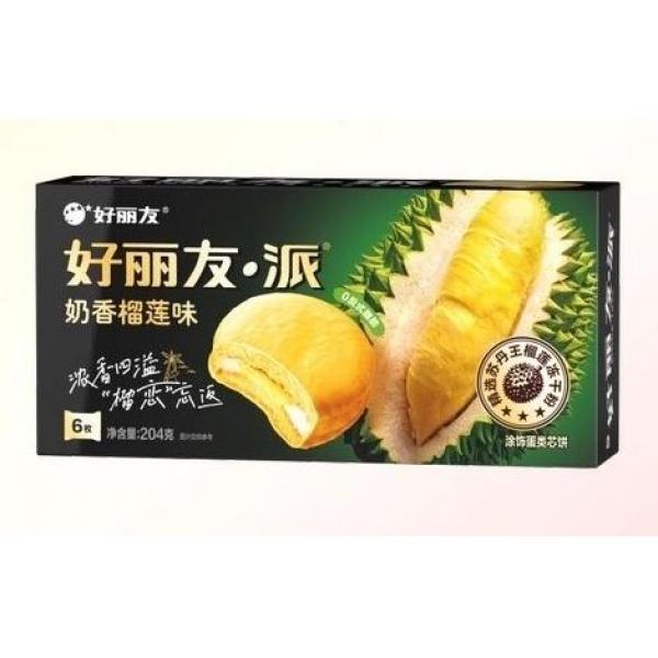 好丽友派奶香榴莲味204G