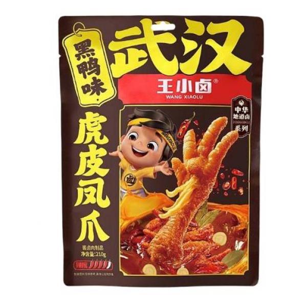 王小卤虎皮凤爪黑鸭味210G